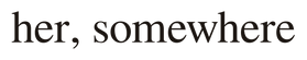 her, somewhere - Home